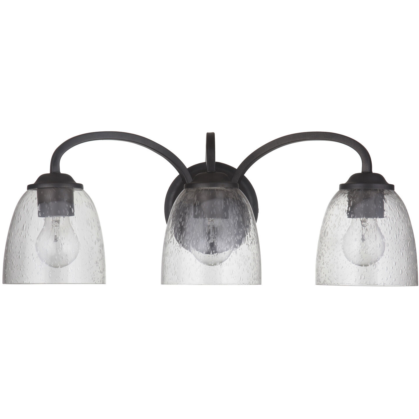 Neighborhood Serene 3 Light 23 inch Espresso Vanity Light Wall Light in Clear Seeded, Neighborhood Collection