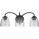 Neighborhood Serene 3 Light 23 inch Espresso Vanity Light Wall Light in Clear Seeded, Neighborhood Collection