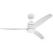 Sonnet 52 inch White Ceiling Fan, Blades Included