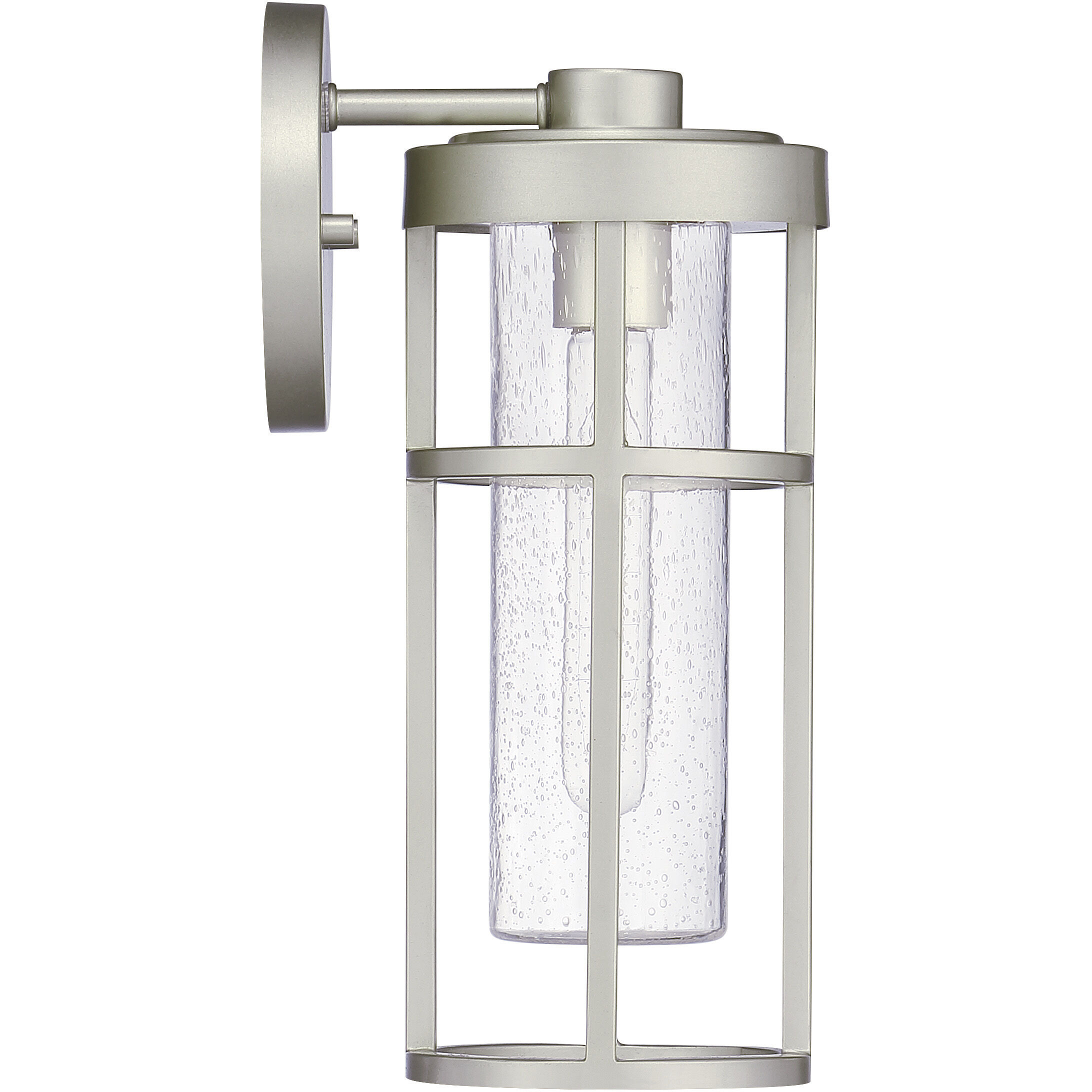 Encompass 1 Light 14 inch Satin Aluminum Outdoor Wall Mount, Small