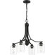 Neighborhood Bolden 4 Light 23 inch Flat Black Chandelier Ceiling Light in Clear Seeded, Neighborhood Collection