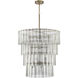 Museo 28 Light 48 inch Satin Brass Chandelier Ceiling Light