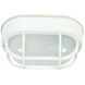 Bulkheads 1 Light 5 inch Textured White Outdoor Flushmount in Textured Matte White, Small