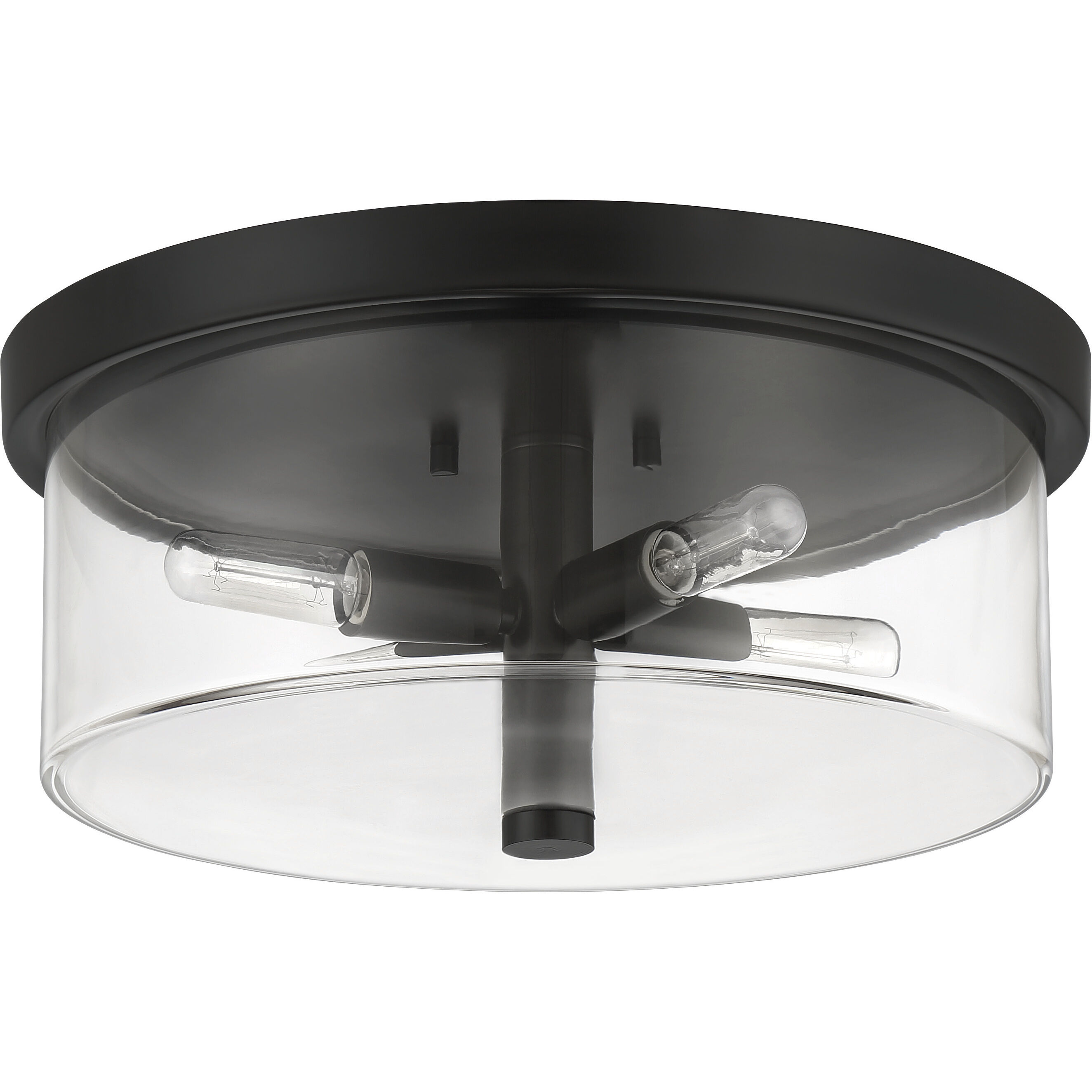 Hailie 4 Light 15 inch Flat Black Flushmount Ceiling Light
