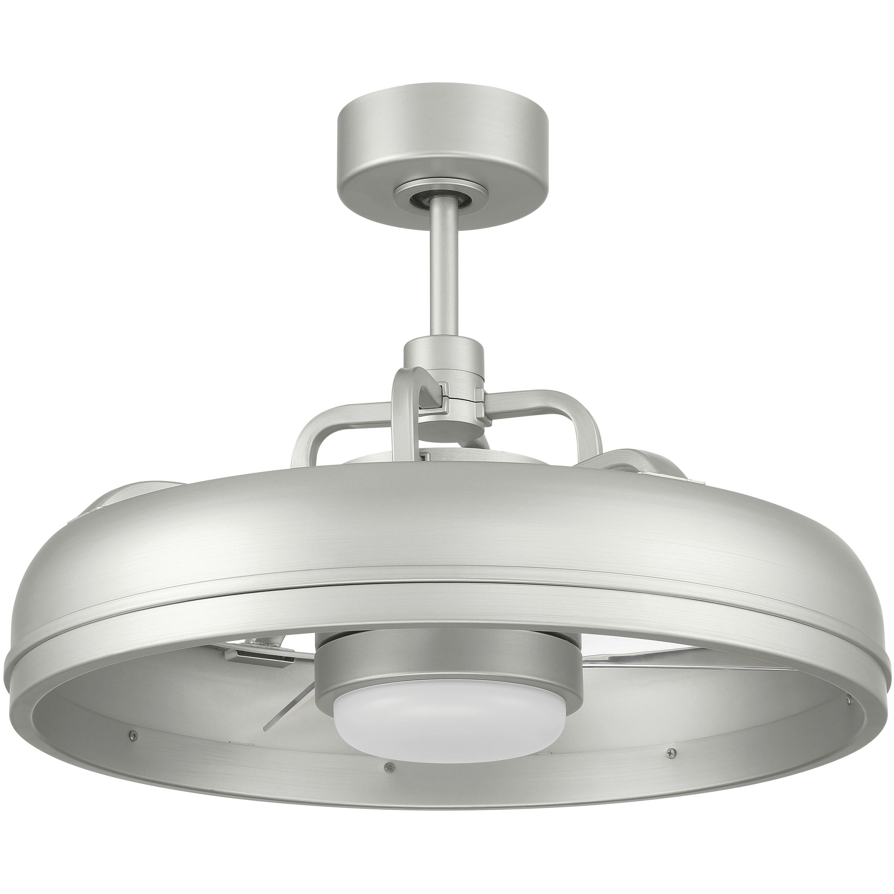 Taylor 20 inch Painted Nickel with Clear Acrylic Blades Ceiling Fan (Blades Included) in Polished Nickel