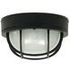 Bulkheads 1 Light 10 inch Textured Black Outdoor Flushmount in Textured Matte Black, Large