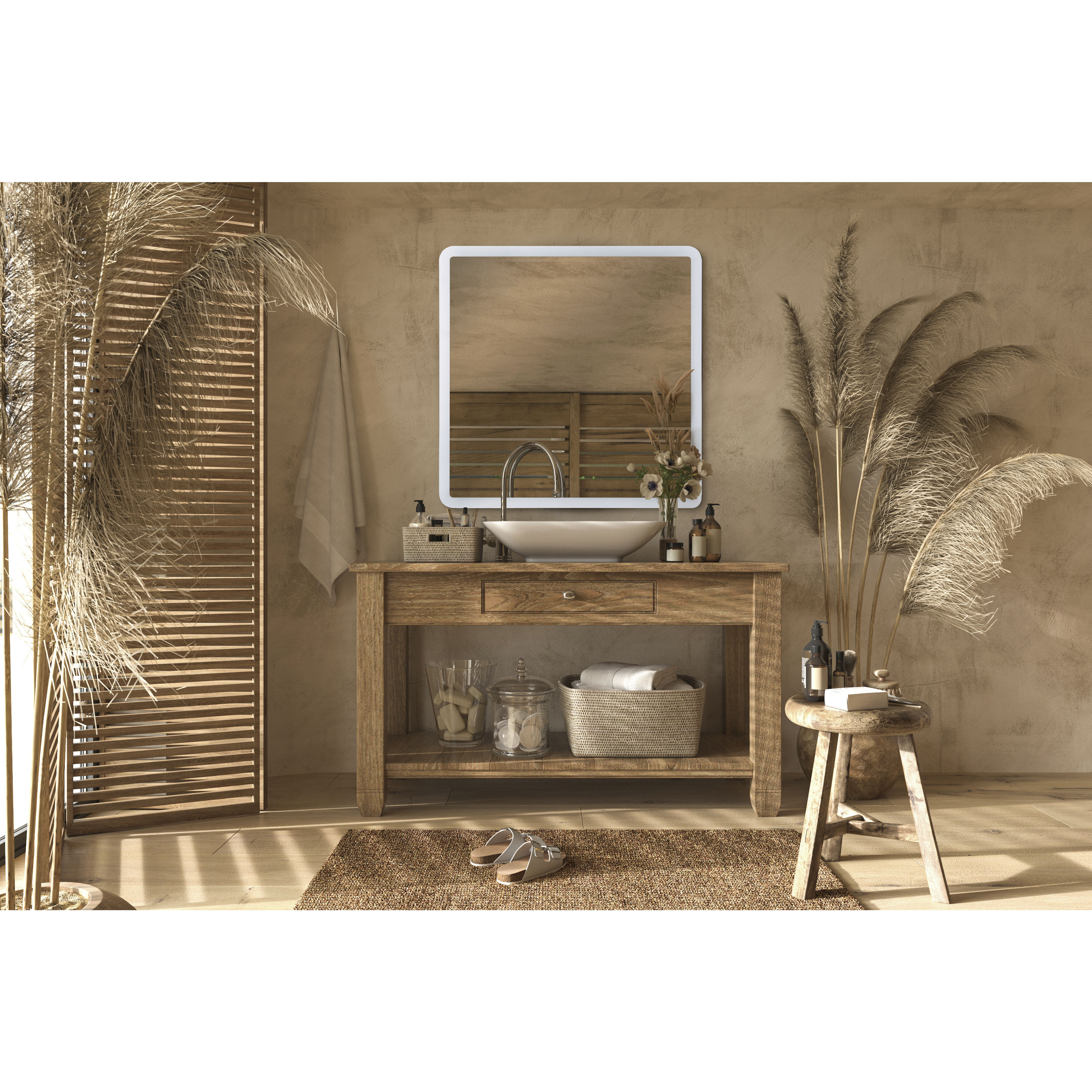 Chassis 36 X 36 inch White Illuminated Mirror