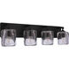 Andie 4 Light 28 inch Flat Black Vanity Light Wall Light