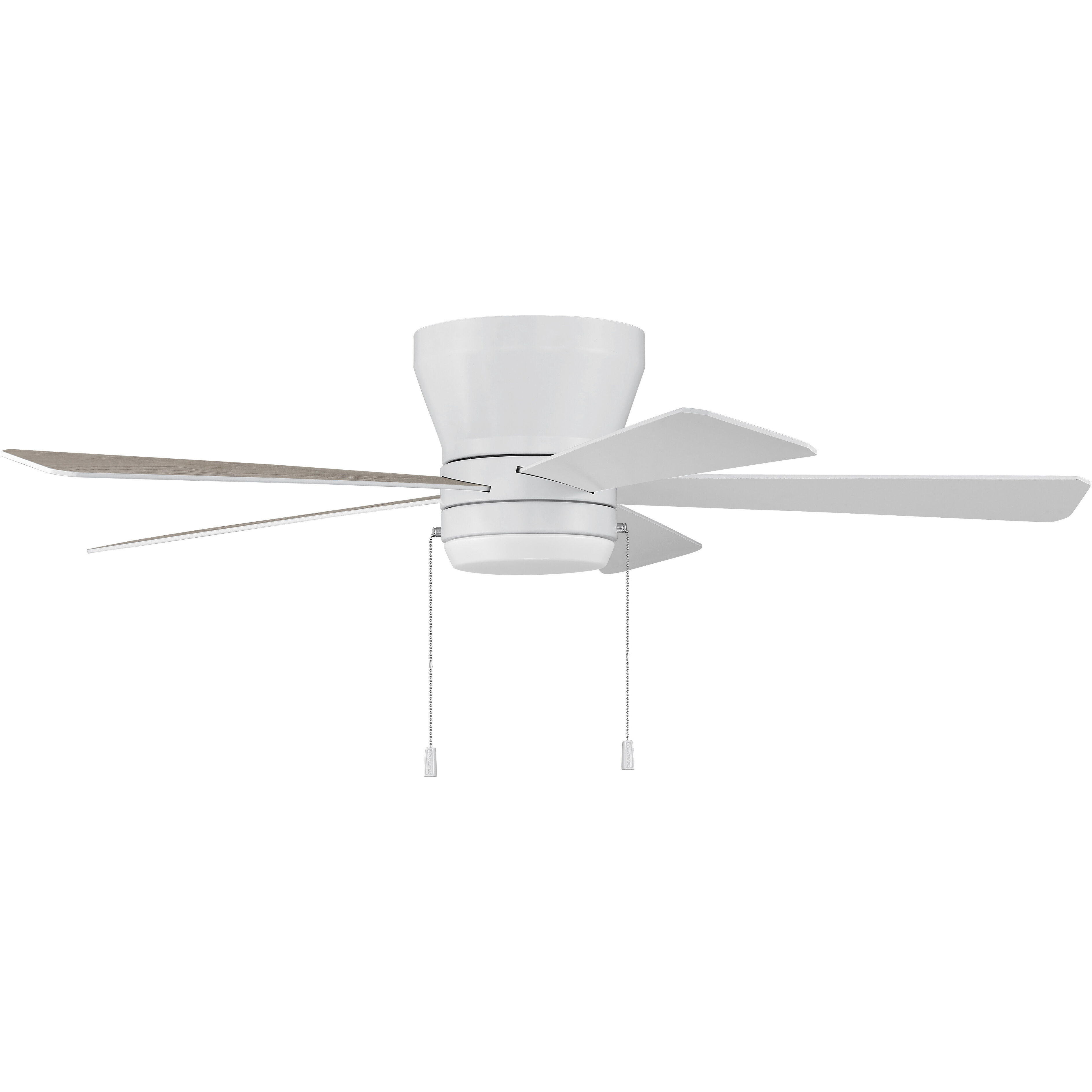 Merit 52 inch White with White/Washed Oak Blades Ceiling Fan