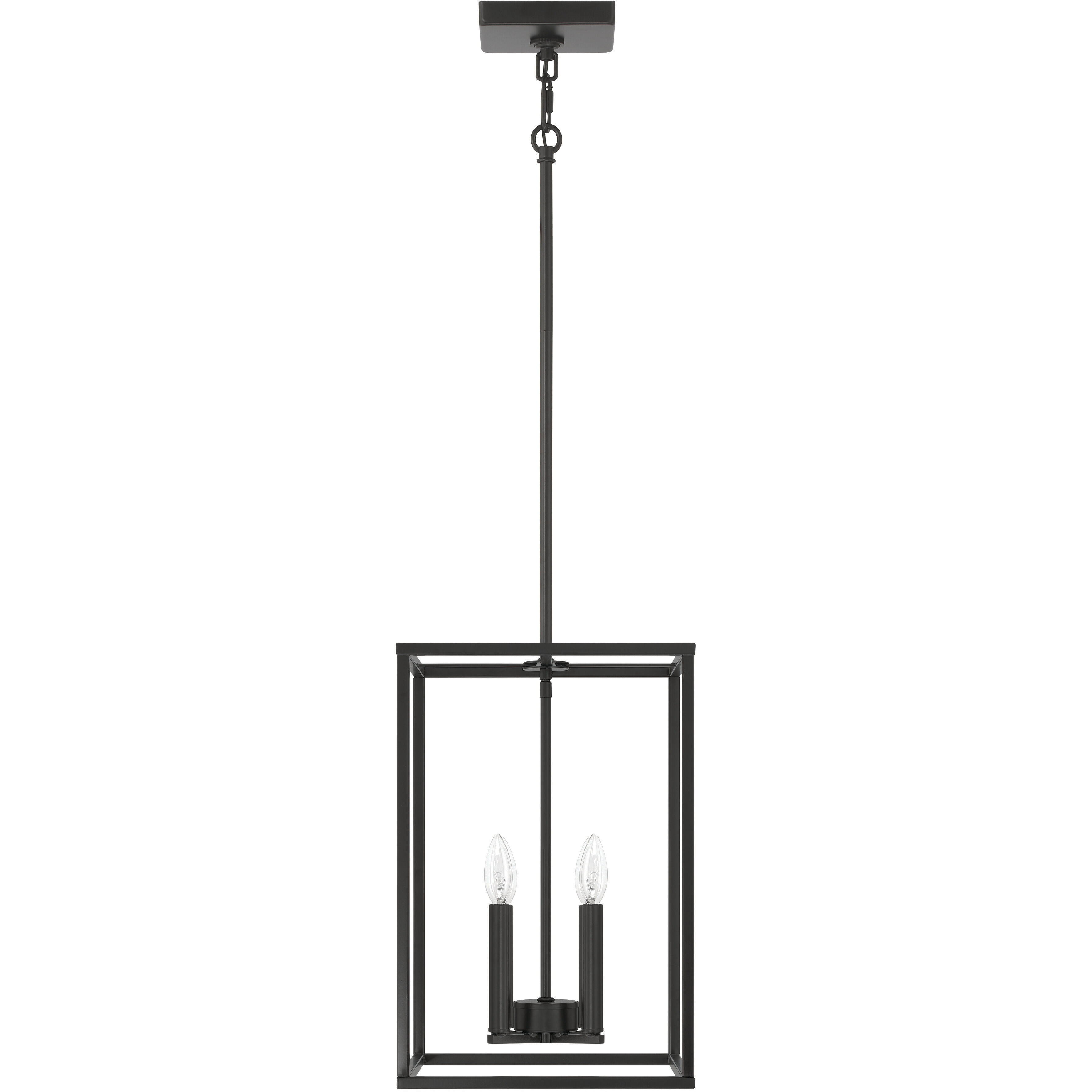 Signature 4 Light 12 inch Flat Black Foyer Light Ceiling Light