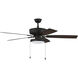 Pro Plus 119 52 inch Espresso with Espresso/Walnut Blades Contractor Ceiling Fan, Pan