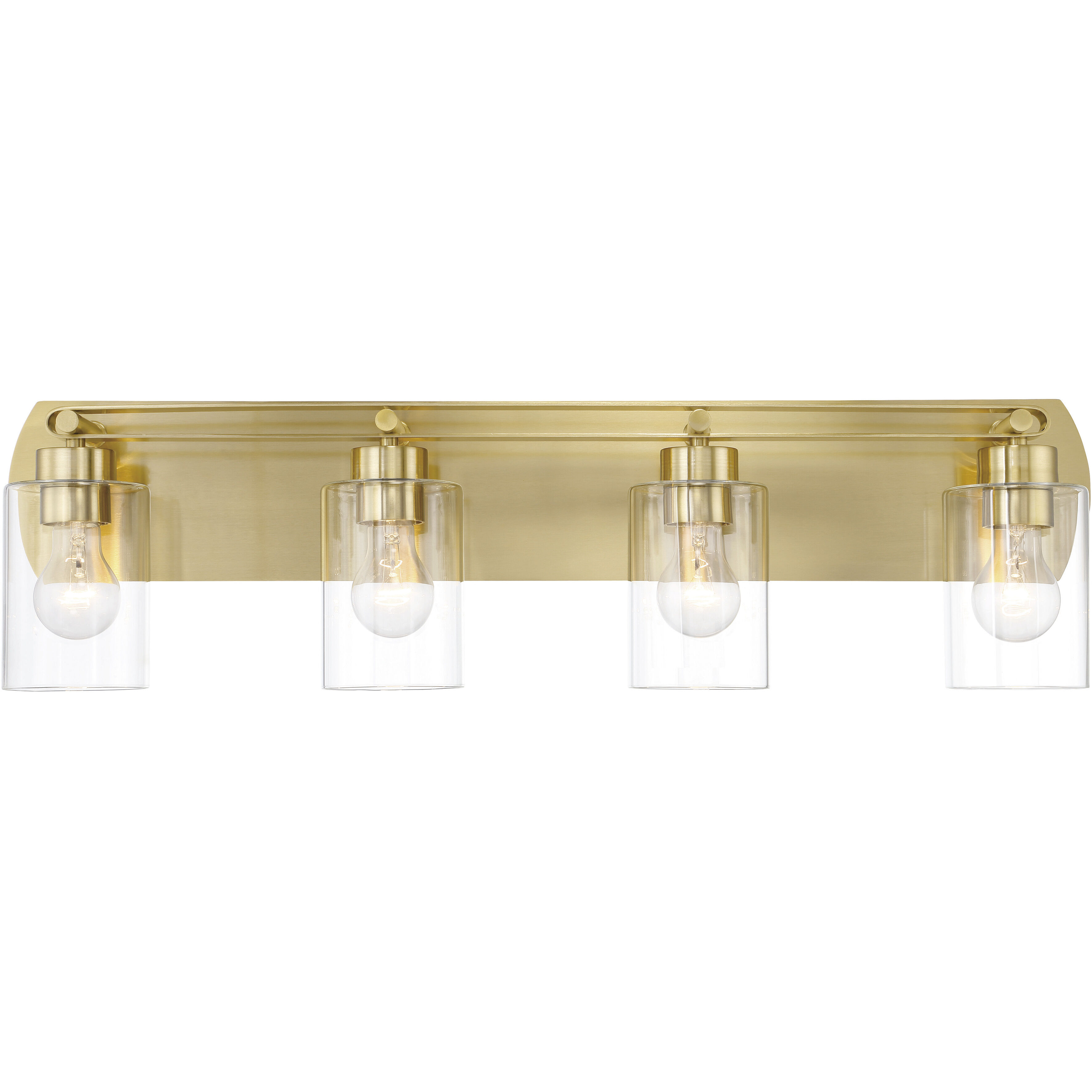 Hendrix 4 Light 30.75 inch Satin Brass Vanity Light Wall Light