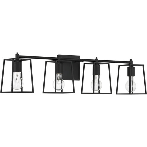 Dunn 4 Light 32 inch Flat Black Vanity Light Wall Light