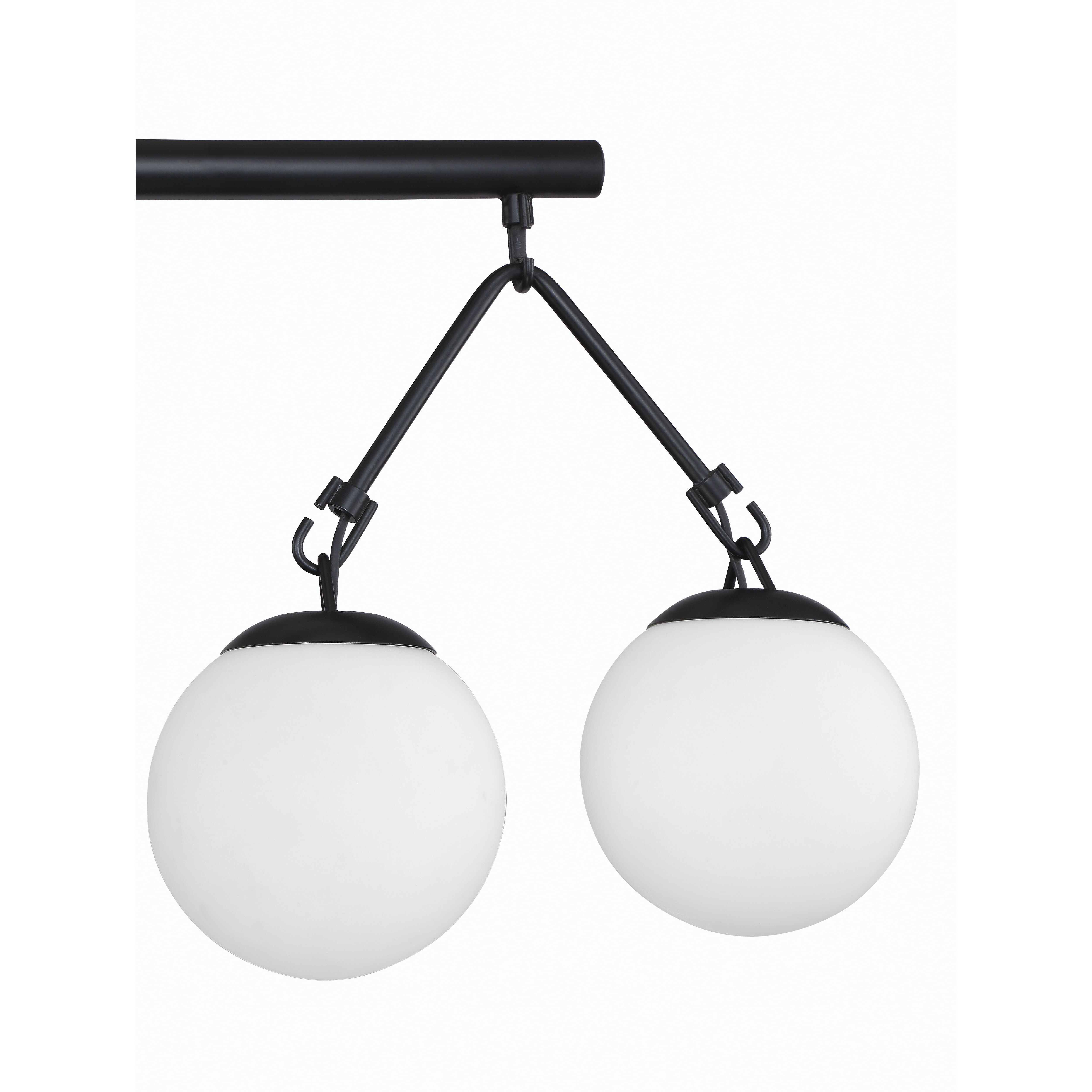 Orion 6 Light 45.25 inch Flat Black Island Light Ceiling Light