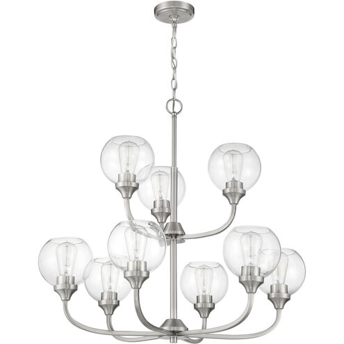 Glenda 9 Light 29.5 inch Brushed Polished Nickel Chandelier Ceiling Light