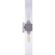 Ridge 2 Light 24 inch Satin Aluminum Outdoor Wall Sconce