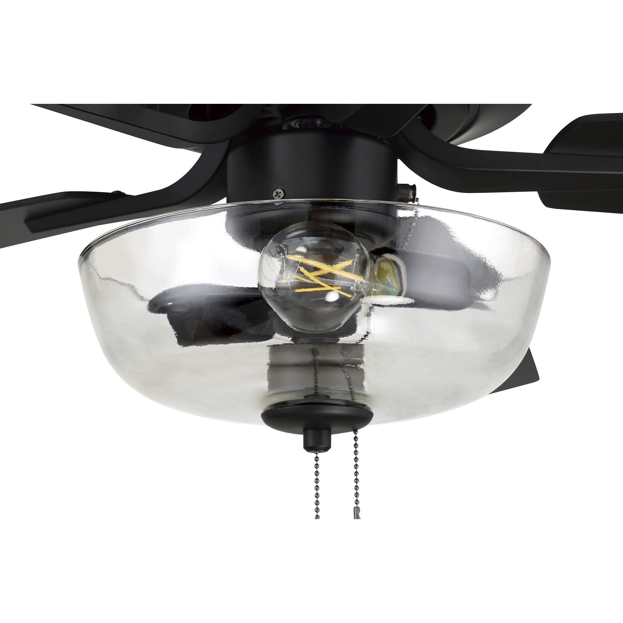 Pro Plus 101 52 inch Flat Black with Flat Black/Grey Wood Blades Contractor Ceiling Fan