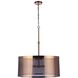 Mesh 4 Light 28 inch Satin Brass Pendant Ceiling Light