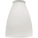 Signature Frosted Matte White Fan Glass, Slim Cone