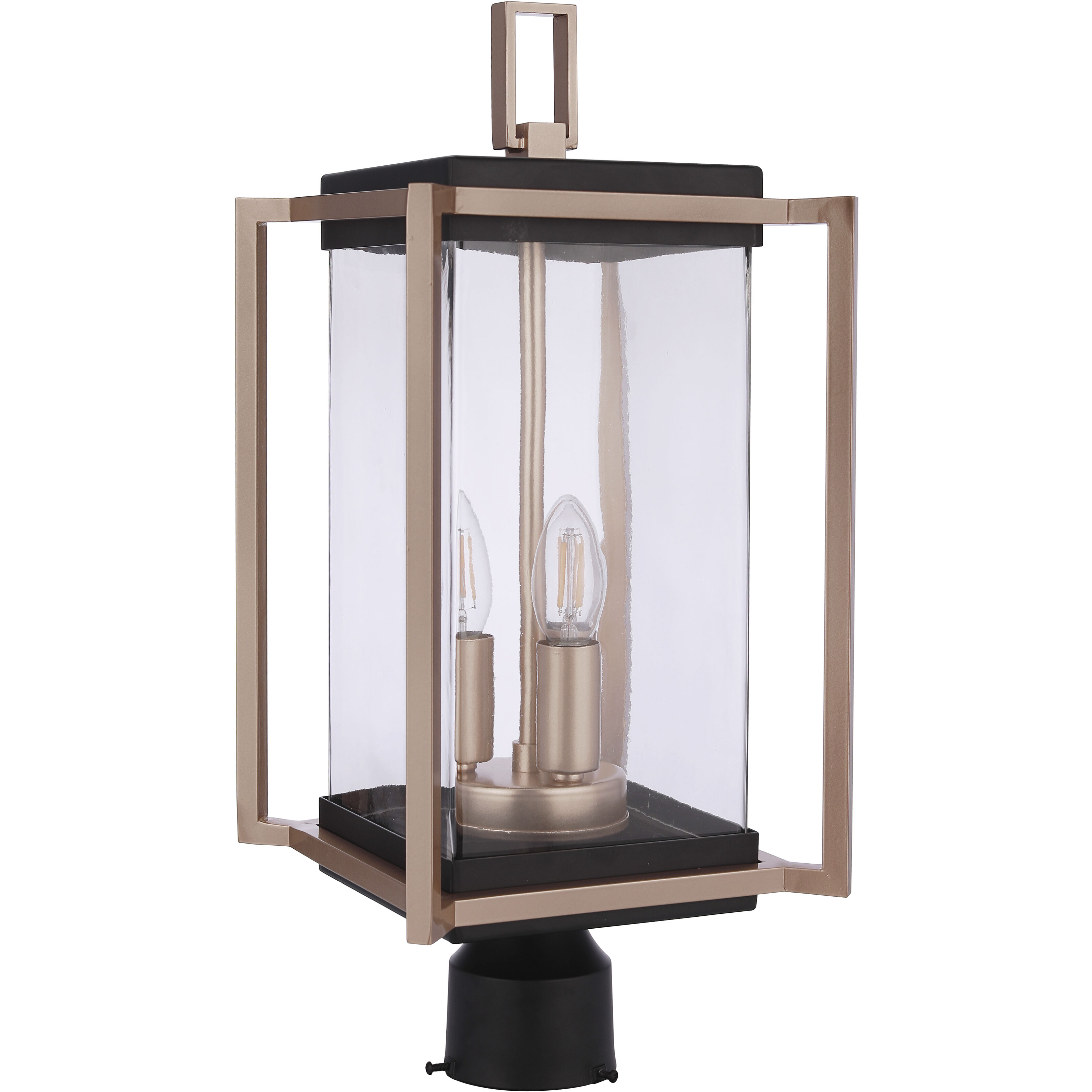 Metalwork 3 Light 20.38 inch Midnight/Satin Brass Outdoor Post Mount