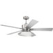 Topper 52 inch Brushed Polished Nickel with Brushed Nickel Blades Fan