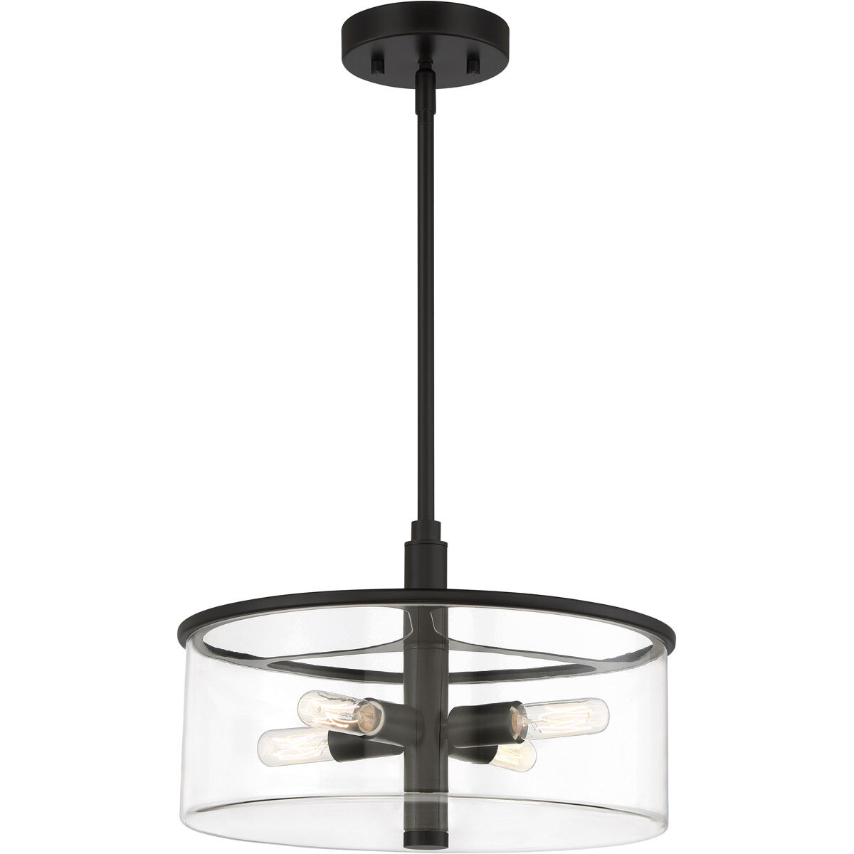 Hailie 4 Light 14 inch Flat Black Pendant Ceiling Light