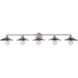 Isaac 5 Light 46 inch Brushed Polished Nickel Vanity Light Wall Light