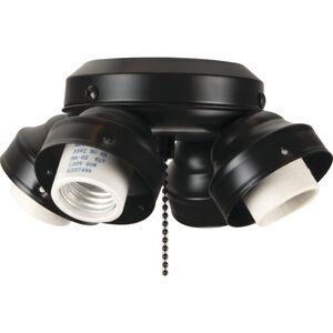 Universal LED Flat Black Fan Light Fitter
