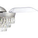 Sofia 42 inch Brushed Polished Nickel with Clear Acrylic Blades Fan, Hidden Blades