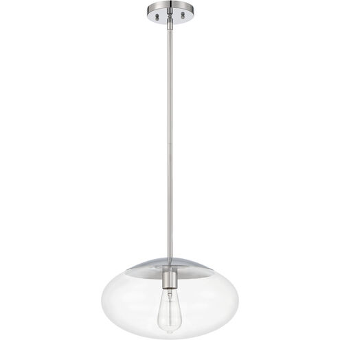 Gaze 1 Light 14 inch Chrome Pendant Ceiling Light, Oval