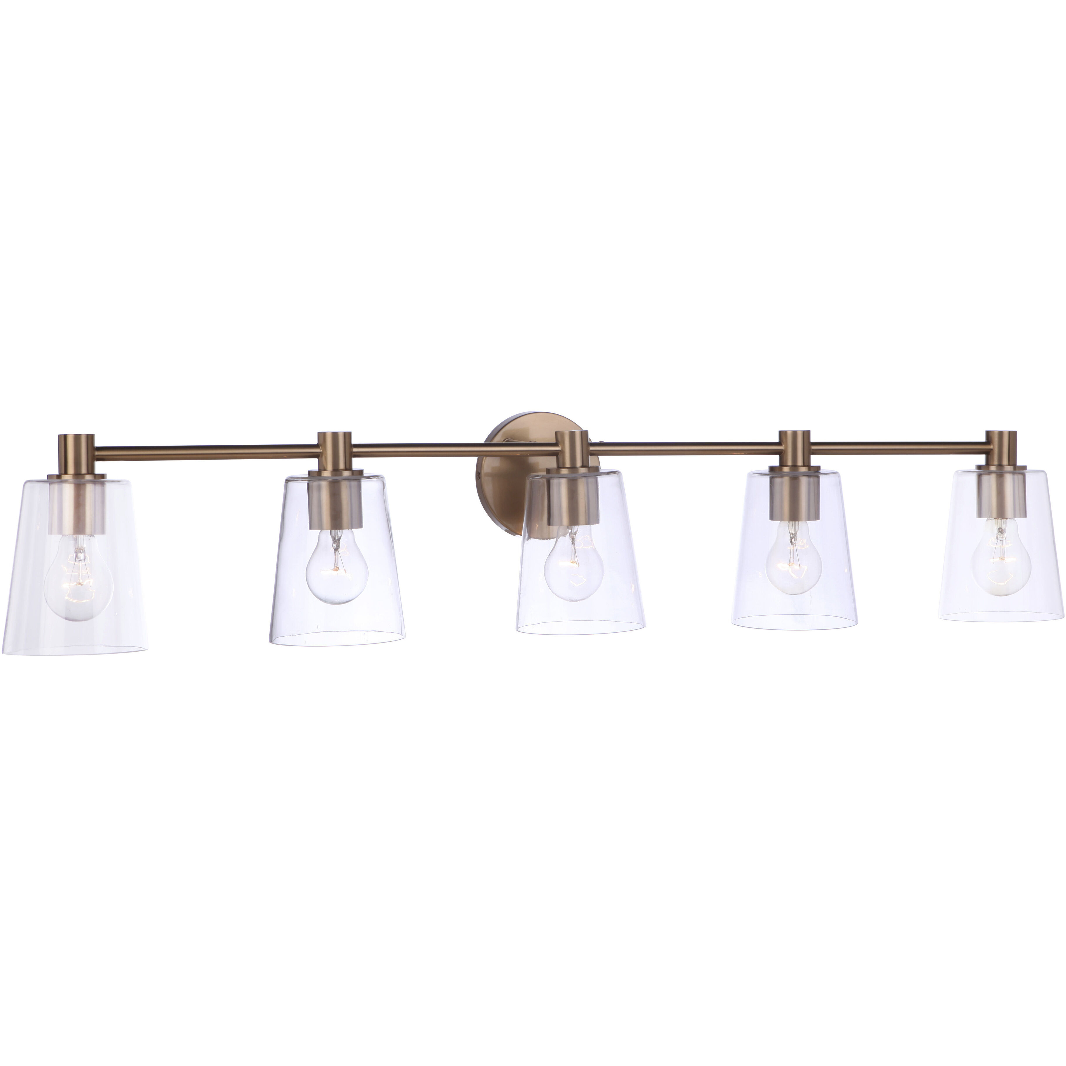 Emilio 5 Light 42 inch Satin Brass Vanity Light Wall Light