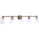 Emilio 5 Light 42 inch Satin Brass Vanity Light Wall Light