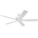Super Pro 60 inch White with White/Washed Oak Blades Contractor Ceiling Fan