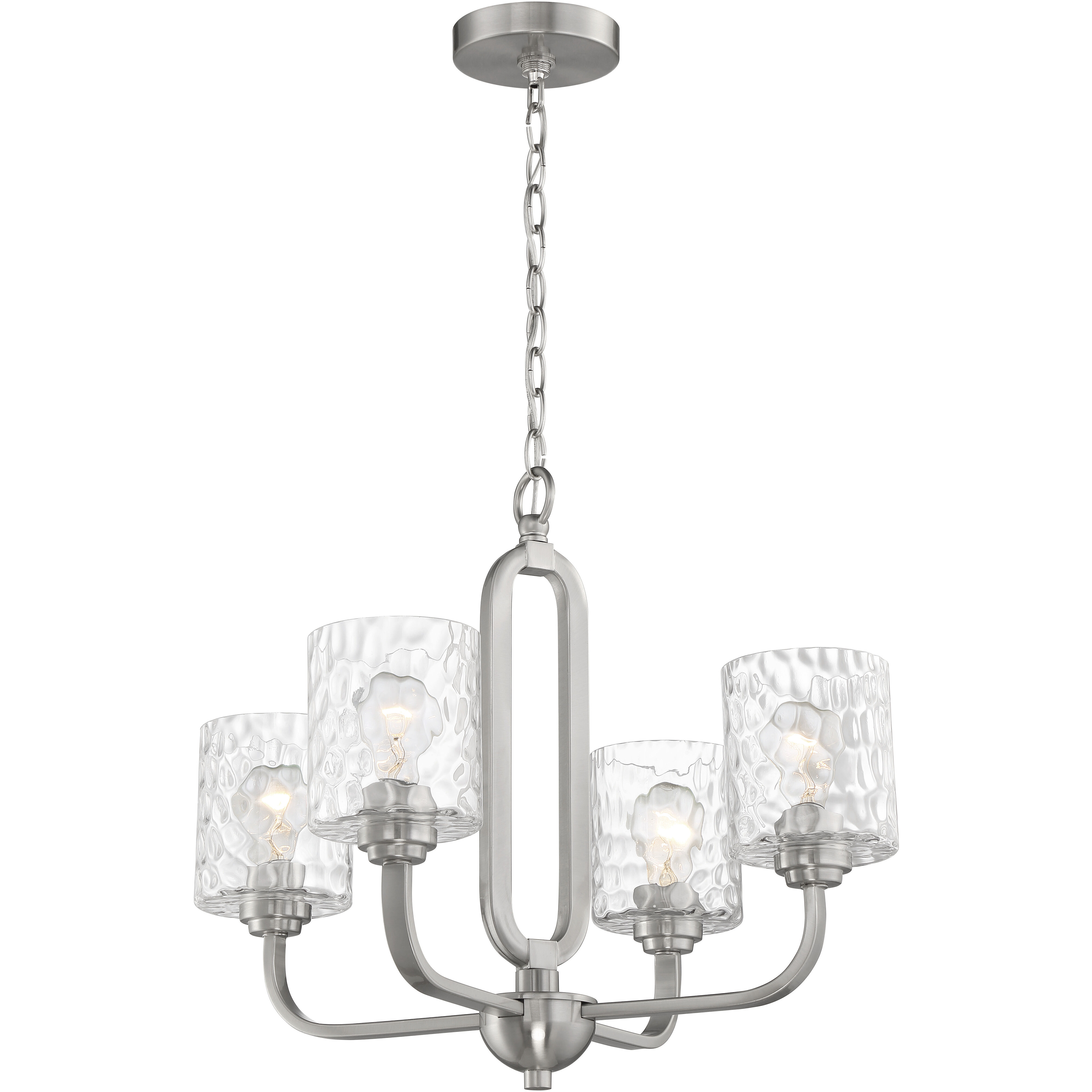 Collins 4 Light 24 inch Brushed Polished Nickel Chandelier Ceiling Light