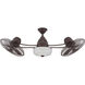 Bellows II 48 inch Aged Bronze Textured with Aged Bronze Blades Indoor/Outdoor Fan