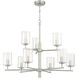 Hailie 9 Light 32 inch Satin Nickel Chandelier Ceiling Light