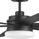 Chilz 72 inch Flat Black with Flat Black/Flat Black Blades Ceiling Fan