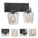Neighborhood Trystan 2 Light 14 inch Flat Black Vanity Light Wall Light