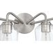 Shayna 4 Light 31 inch Brushed Polished Nickel Vanity Light Wall Light