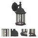 Hex Style 1 Light 12 inch Textured Black Outdoor Wall Mount in Textured Matte Black, Clear Beveled, Medium