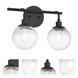 Neighborhood Que 2 Light 15 inch Flat Black Vanity Light Wall Light