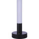 Rechargable Portable 11 inch 5 watt Flat Black Table Lamp Portable Light, Cylinder