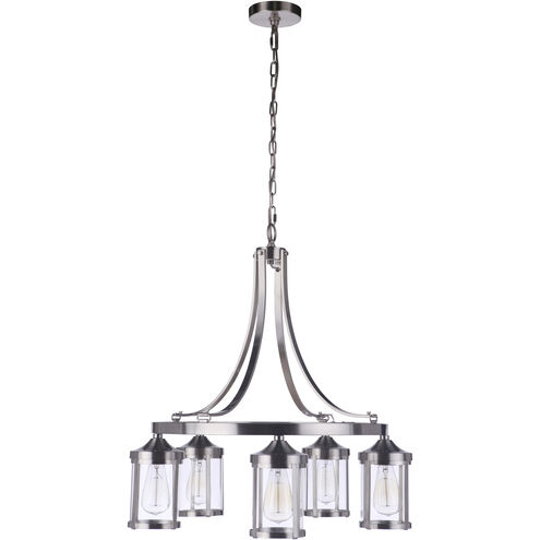 Elliot 5 Light 27 inch Brushed Polished Nickel Chandelier Ceiling Light