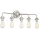 Neighborhood Bridgestone 5 Light 28.75 inch Brushed Polished Nickel Vanity Light Wall Light