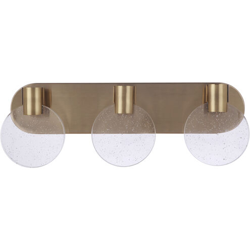 Glisten LED 21.26 inch Satin Brass Vanity Light Wall Light
