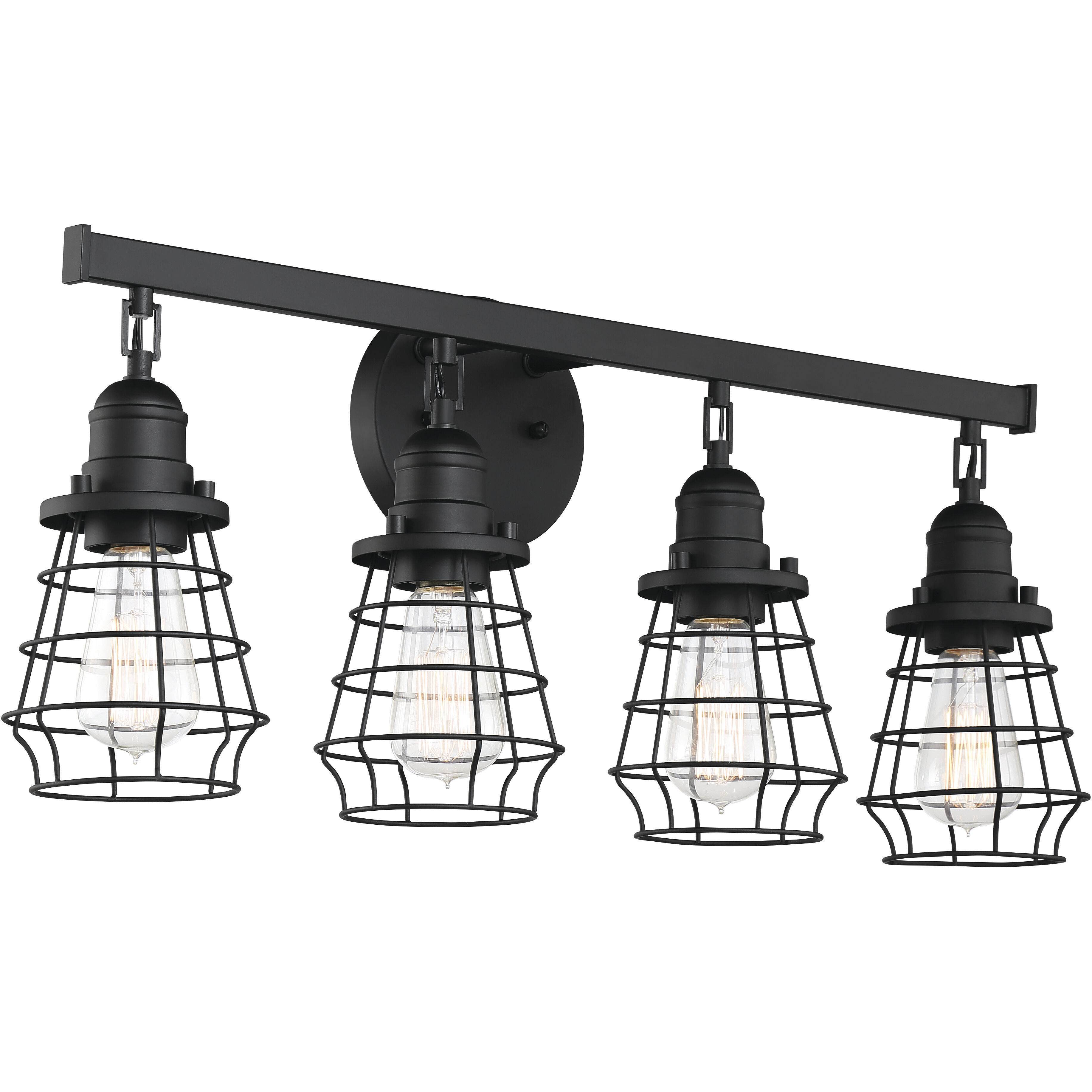 Neighborhood Thatcher 4 Light 26 inch Flat Black Vanity Light Wall Light, Neighborhood Collection