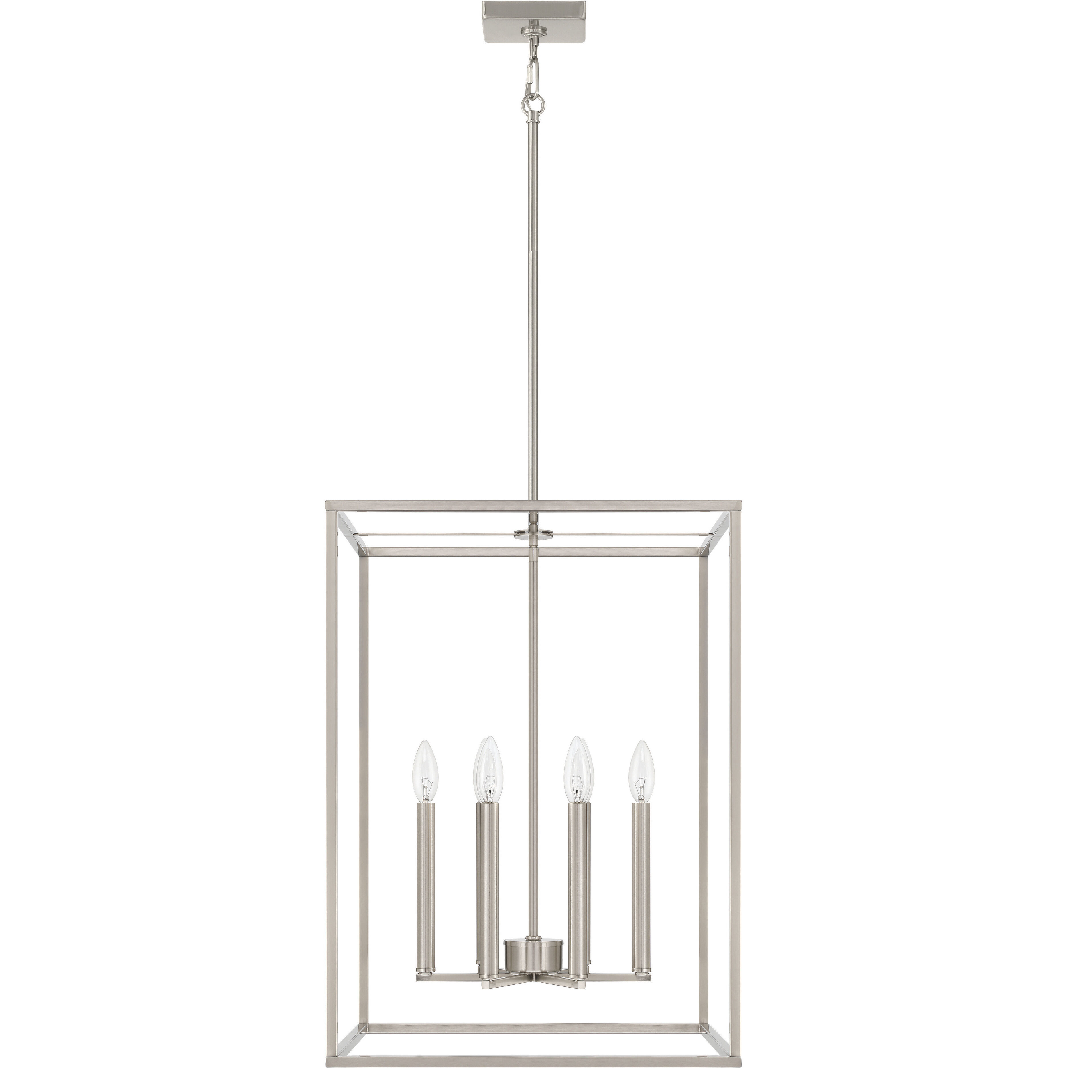 Signature 6 Light 18 inch Brushed Polished Nickel Foyer Light Ceiling Light