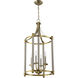 Stanza 4 Light 18 inch Brushed Polished Nickel / Satin Brass Foyer Ceiling Light