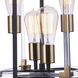 Aaron 4 Light 12.99 inch Flat Black and Satin Brass Foyer Pendant Ceiling Light