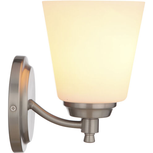 Neighborhood Tyler 1 Light 6 inch Brushed Polished Nickel Wall Sconce Wall Light in White Frost Glass, Neighborhood Collection